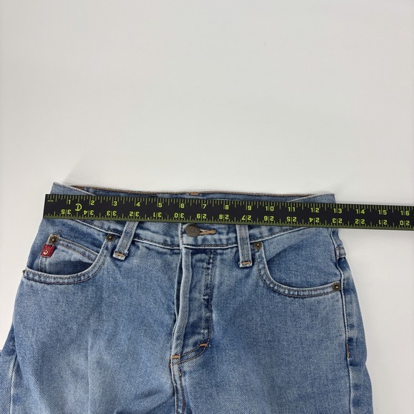 Vintage Mudd Flare Denim Jeans Low Rise Button Fly Y2K 90s Womens Size 26x30 - Picture 7 of 9